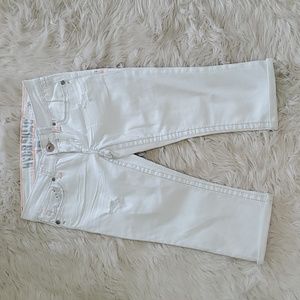 Hydraulic white Capri jeans